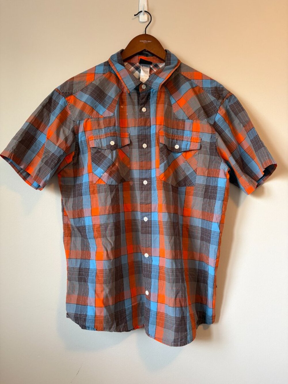 Patagonia Three Trees Western Plaid Short Sleeve Button Up Shirt Large L
